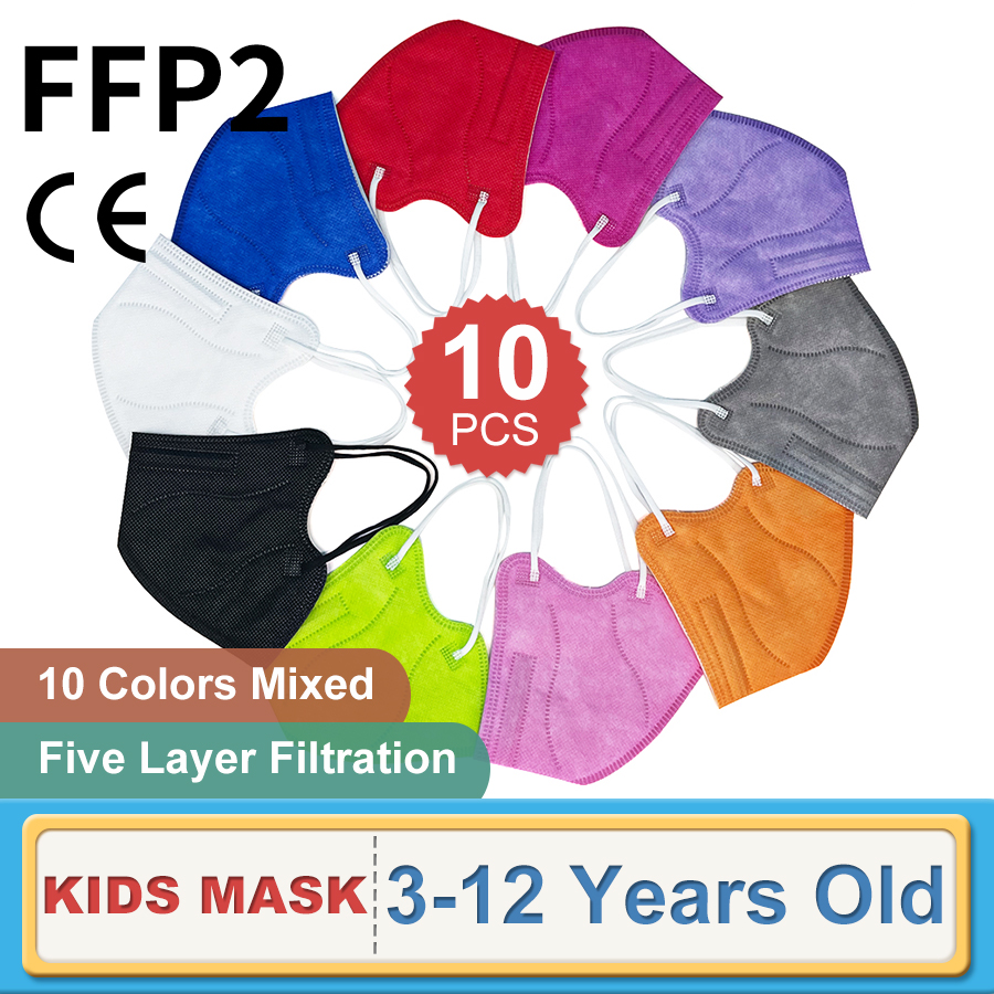10PCS Bambini FFP2 Maschera KN - Kids Face Mask recensione e prezzo